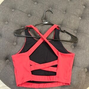 Red CB sports bra